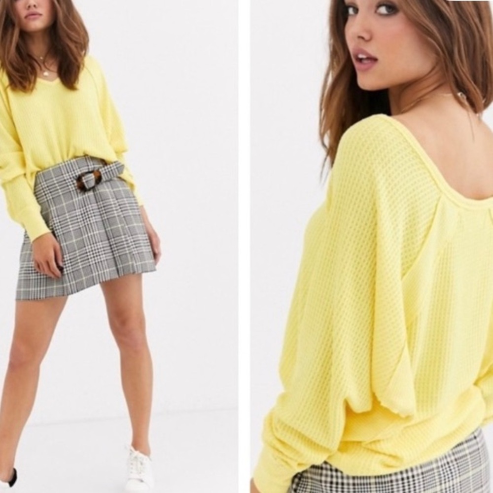Free People We The Free Noon Sun Santa Clara Thermal Top S - Oversized